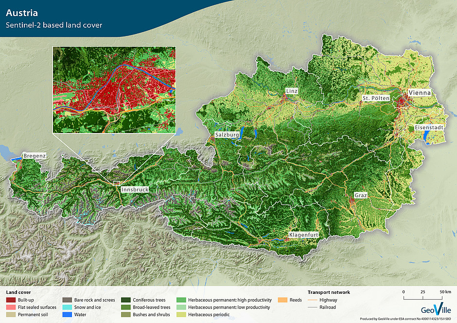 First, validated Sentinel-2 based land cover map